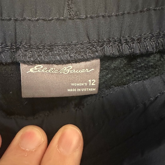 Eddie Bauer StormRepel Fleece Lined Jogger Pants 12 Navy Cargo Gorpcore Outdoor - Picture 11 of 15
